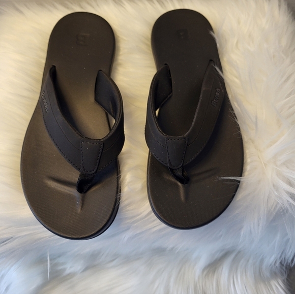 Bench Shoes - Bench Women Black Flip Flops, Size 6
